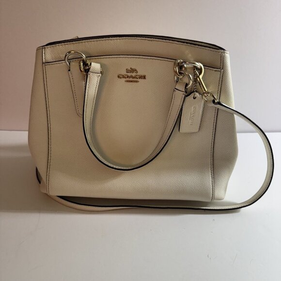 Coach Handbags - Coach White Ivory Minetta Crossbody Shoulder Bag L1822-F67091 *read